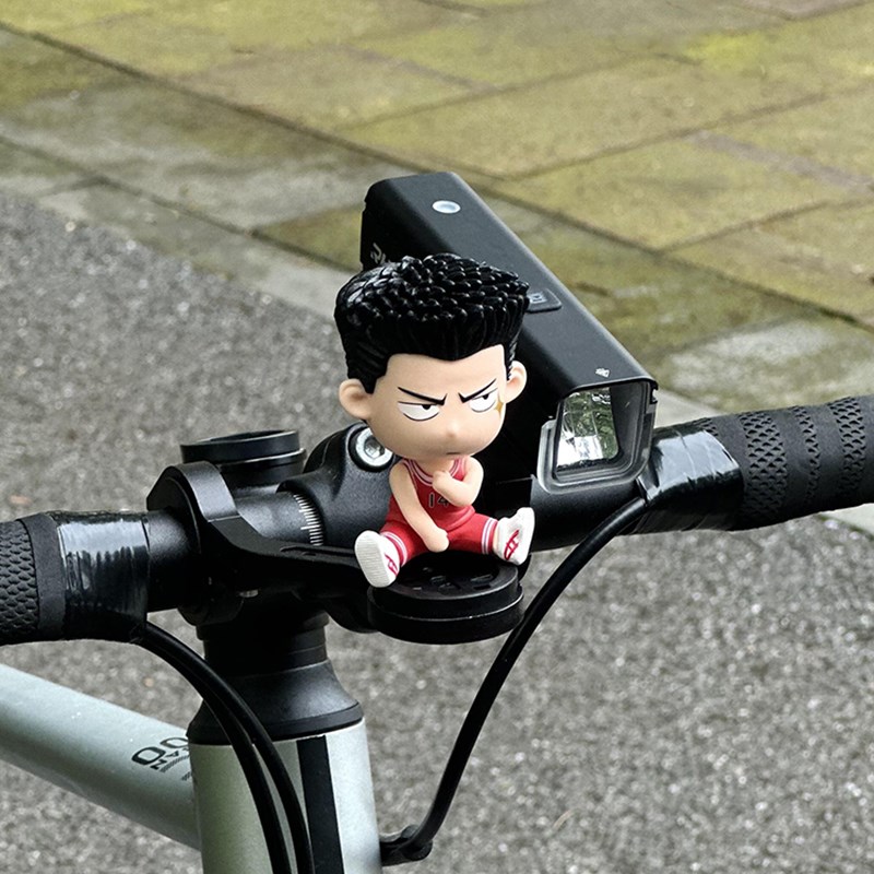 自行车码表架装饰玩偶破风山地车配饰公路车支架可爱骑行配件改装