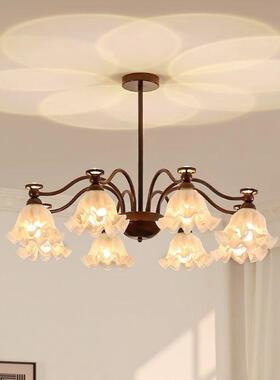 美式风客吊中古复古大厅主灯法式田灯园创意铃兰花餐厅88676厅卧