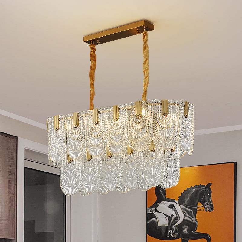 客厅灯吊灯轻璃奢法589式复古玻主卧室厅灯现代简约后网红水晶餐