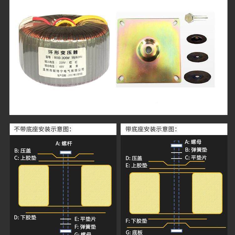 BOD-环30038VPR0V2W0V转122V18V24V48V60V110V环牛形变压器厂家直