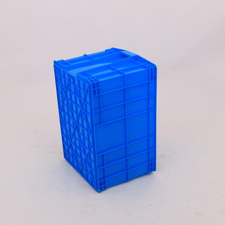 塑胶0周转箱厚575加-5箱带盖货箱间仓EDX库储物车收纳箱零件箱
