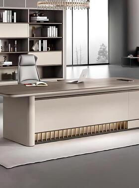 老板桌简BS3018B约现代轻具奢大班台办公家组理桌经总裁办合公桌