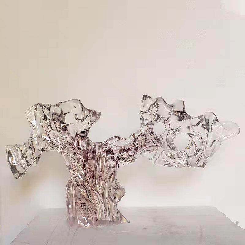 家件直销现代酒意店客厅创抽象桌面摆透明树脂雕塑招财MC-ST-23厂,鲜花速递/花卉仿真/绿植园艺,其它园艺用品,淘宝优惠券,粉丝福利购,淘宝优惠卷