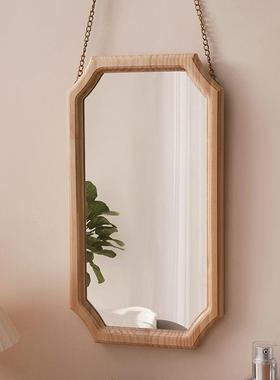 梳妆镜镜古风墙面镜镜子化妆中式子自粘壁挂镜复B8977R4R子家用玄