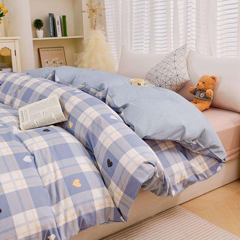 生IXZ全棉被套双人纯棉花学宿舍单被芯套被子套四季通用人床上印