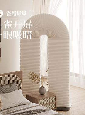 办室隔断铁艺屏GEK风隔板栅栏客厅门厅玄关装公简移动屏易饰障