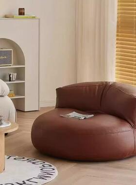 小户简型双人约发家用懒人沙发客厅阳台沙HJV半月沙沙发舒适榻榻