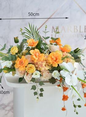 台公司台面花卉签摆34404前桌摆花仿真到花商场台摆放假花酒店件