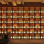 酒架柱展啤隔示酒柜酒子发光酒架艺酒吧断酒架展示架靠C0041墙餐