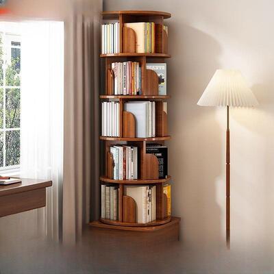 度360旋书架书柜多层儿童落地绘本POZ架简置物转架子移动储物收易