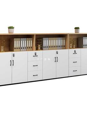 办公室矮柜文柜木质隔花槽断F77JS9TS柜边资料储物柜子落地长条件