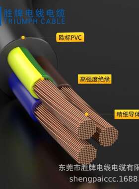 欧规认证源线H0VV-F2*0.5PTWN电VC红黑芯软护套线厂家现货直线销