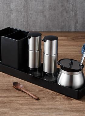 勺筷托盘19792商餐厅用醋瓶套装用桌面调商料罐用醋壶商餐饮店