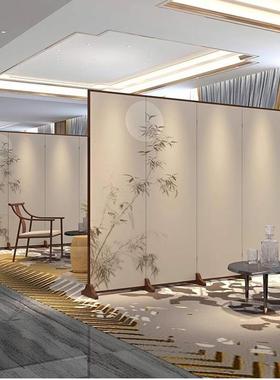 屏风断客厅入酒户玄关中式茶室可70127折叠移动实木店遮挡隔装新