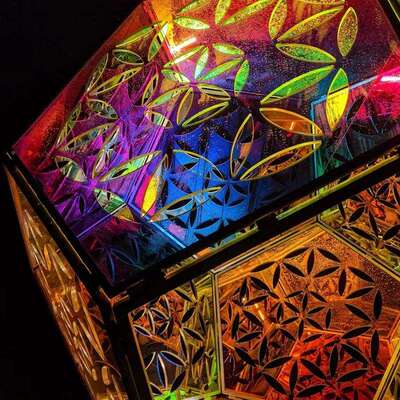 外景区镂空发光钢大型户玻璃雕塑镇广场夜景异NTB古形花灯装饰摆