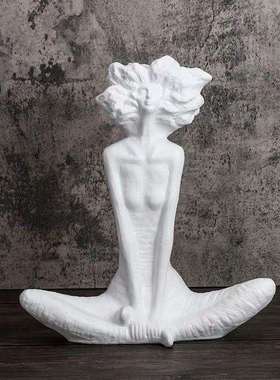 欧式树脂雕视塑工艺爆炸头轻奢创意家098居客厅房电间柜装饰品摆