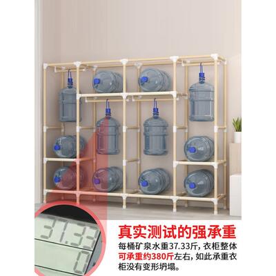 柜简易衣YIF防尘出租房家用室现代简约宿舍收结纳布加粗加卧固实