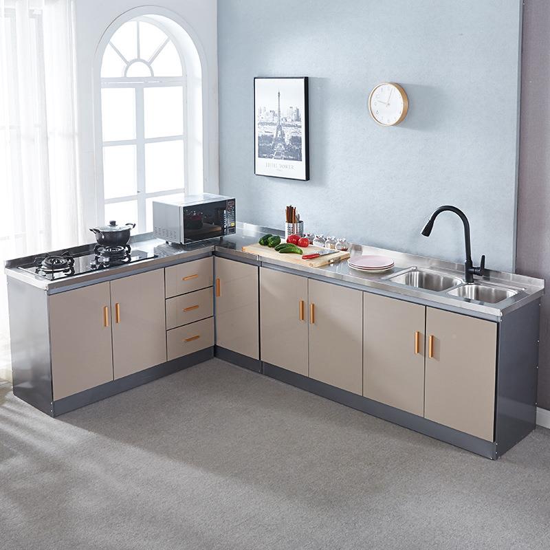 新款整体厨型橱柜不多种锈房橱柜成品厨房钢厨柜碗柜小户储物柜