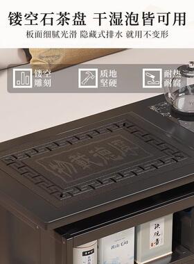 阳台家用车桌桌椅组合茶几可旋转小茶188024柜胡桃茶色楠竹可移动