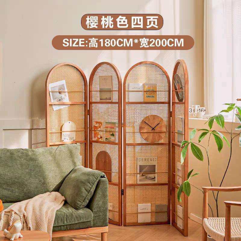 杂入书10018624架折屏藤编屏风隔断客厅实动木志折叠可移小户型遮,鲜花速递/花卉仿真/绿植园艺,其它园艺用品,淘宝优惠券,粉丝福利购,淘宝优惠卷