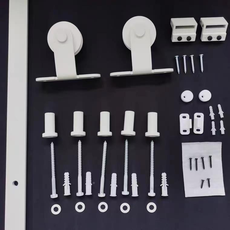 红谷门-BA经轨典款滑轮轨道吊轮吊白色纯仓白全白谷网仓门滑轮轨