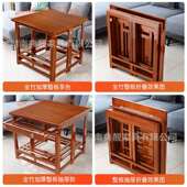 烤火子家用正方形折叠34593烤火架简易桌冬小户季 型茶实木楠竹色