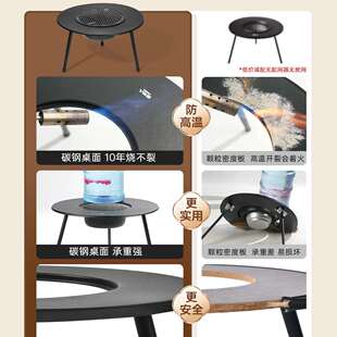 围炉茶烤火炉套装 架围 器具煮套桌全炭烧烤炉子IRI烤家用2026新款