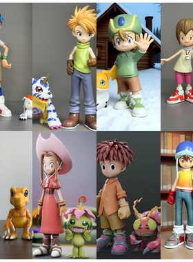 数码宝贝成熟期全套太一亚古兽美美巴鲁兽小武巴达兽和加布兽手办