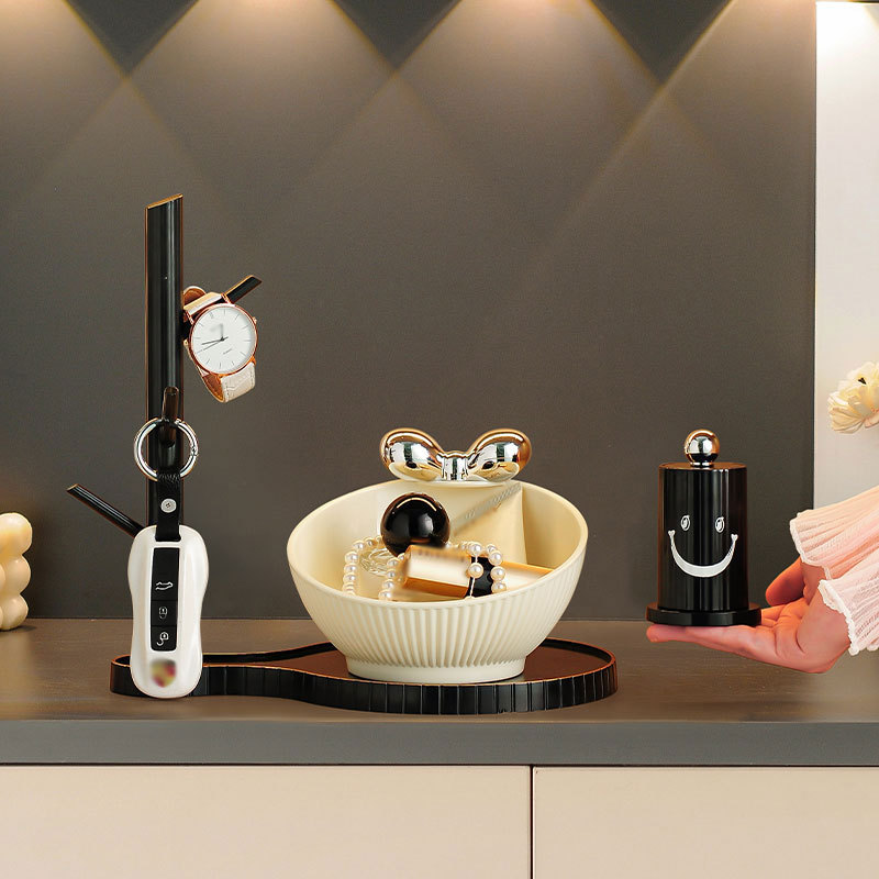 进门口挂钥匙置物架收纳盒 摆件客厅玄关轻奢家居饰品新居礼品