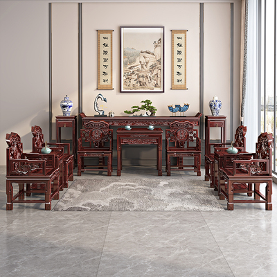 新实木供桌条案酸枝红木客厅八仙桌中堂六件香案佛台四件