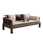 紫金檀木罗汉床伸缩实木客厅家俱现代小户型推拉床沙发床榻