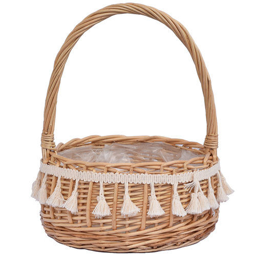 柳编篮鲜插篮创意礼品藤编篮子客厅装饰编织小篮