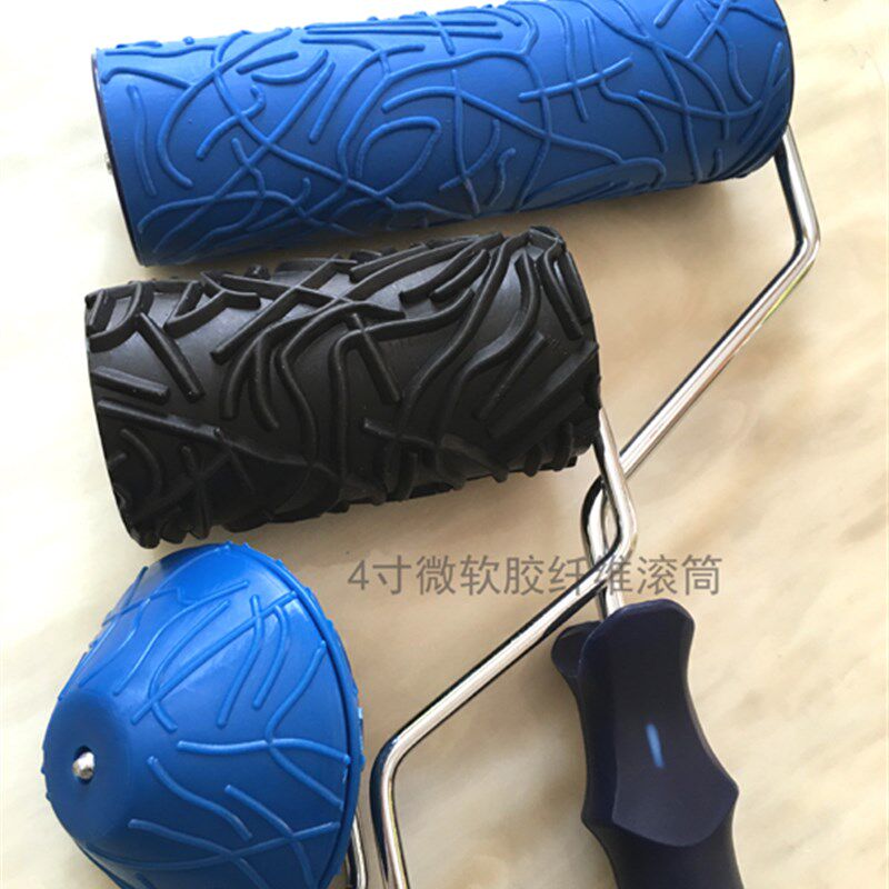 小纤维肌理漆滚筒 工具 艺术涂料 肌理漆橡胶滚筒 纤维滚筒