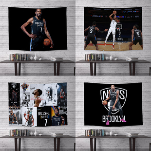 N巨星死神凯文杜兰特D挂布卧室宿舍床头装饰挂毯球馆背景布