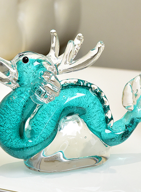 创意琉璃十二生肖动物装饰品客厅茶几书房摆设手工艺术工艺品