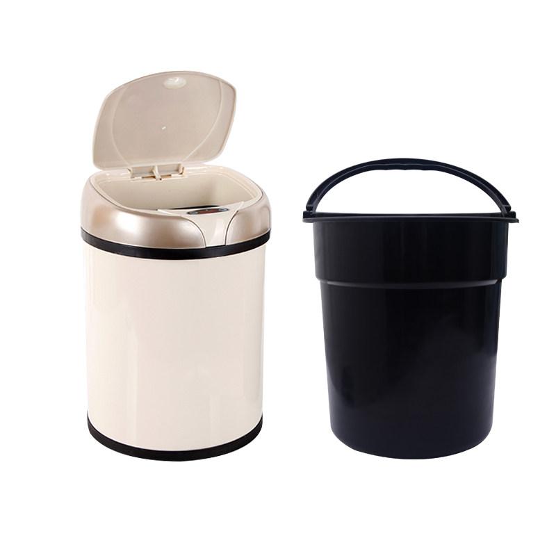 罗沃斯 欧式充电式家用客厅卫生间免脚踏式垃圾桶