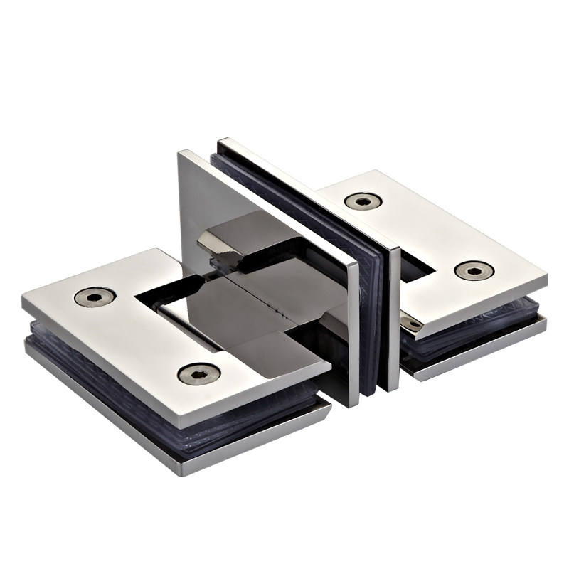 玻璃夹直边九十度三面浴室夹度淋浴房五金T型固定夹