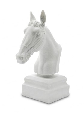 现代汉白玉动物马摆件样板房家居陈设玄关软装饰品工艺品摆设