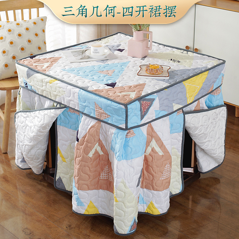 新款加厚电炉罩烤火罩被电烤炉罩子电暖炉烤火架正方形桌布罩