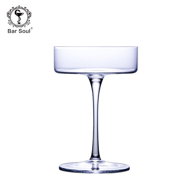 创意马天尼杯K8薄款无铅水晶横切面1个性平面古典鸡尾酒杯