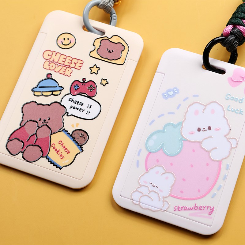 胸牌校牌交通证件卡套挂绳挂脖学生厂牌公交卡可爱校园工作胸牌