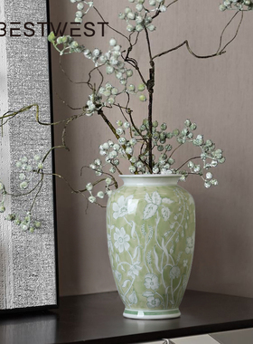 陶瓷客厅装饰桌面入户玄关电视柜装饰品花瓶软装高级感工艺品