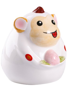 十二生肖全陶瓷存钱罐生肖龙马鼠本命年小工艺品爱家居饰