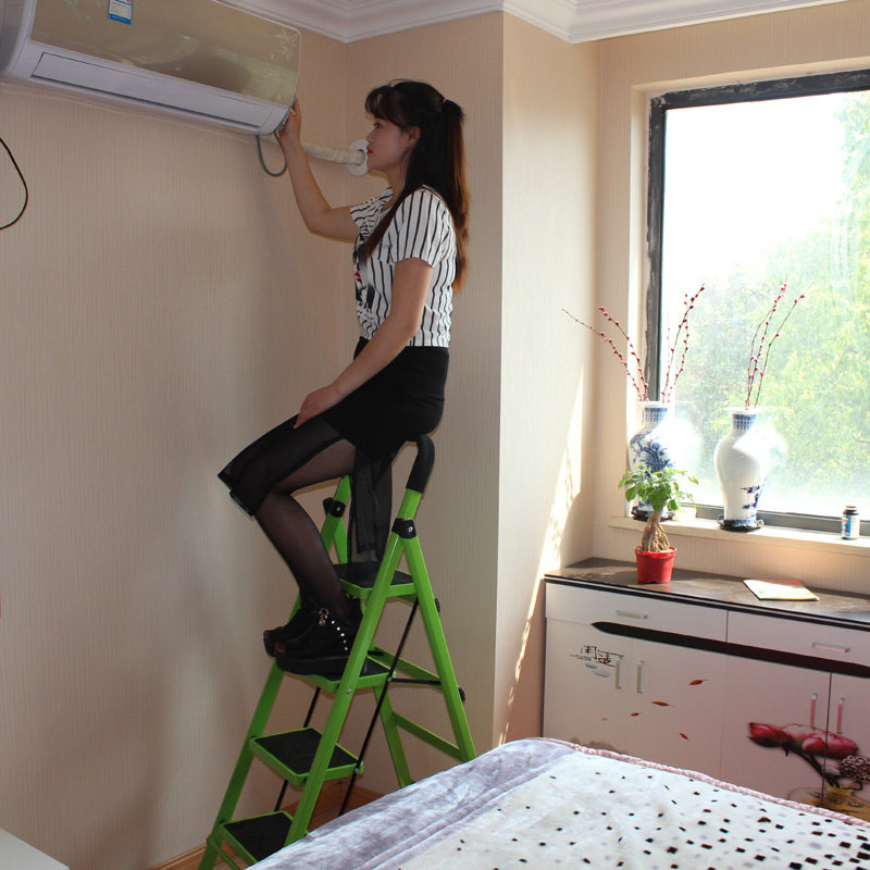 家用梯子 家庭爬梯伸缩楼梯书柜书架梯仓库高梯子四步五步折叠梯