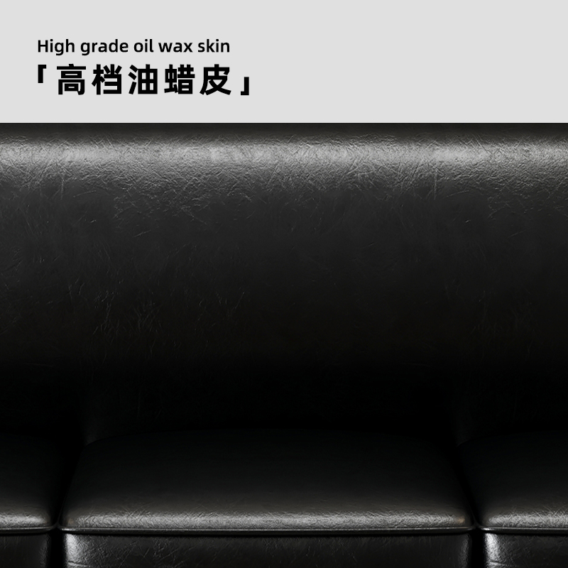 小户型办公室商用沙发休闲黑色单人三人直排休息区接待会客