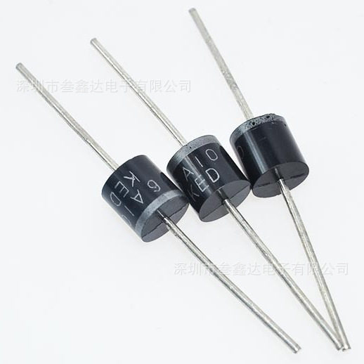厂家直供直插KED/MIC整流二极管6A106A1200VR-6整流大芯片