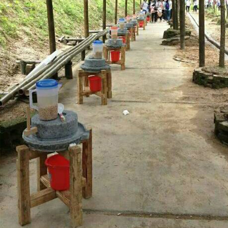 石磨 小石磨家用手工磨豆浆石磨家用手摇迷你手推石磨幼儿园石磨