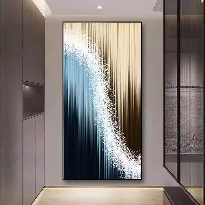 led轻奢玄关装饰画氛围声控客厅抽象几何走廊过道墙壁挂画感应灯图片