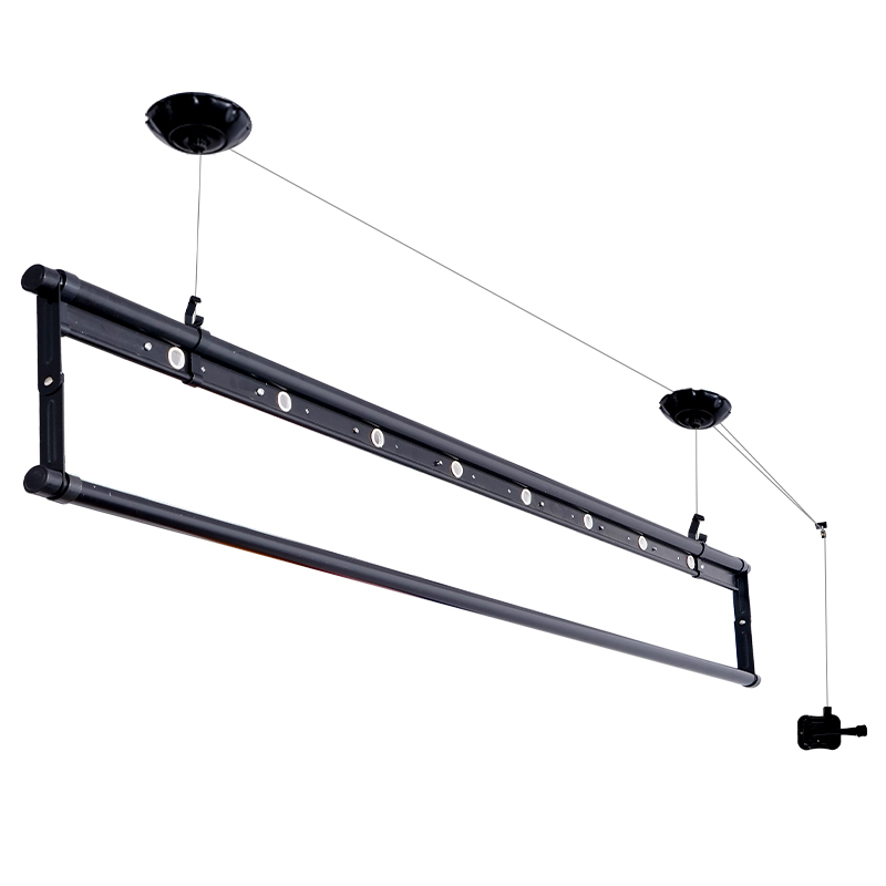 手摇升降晾衣架单杆式小阳台晒被杆室内晾衣架小户型杆晒衣架子