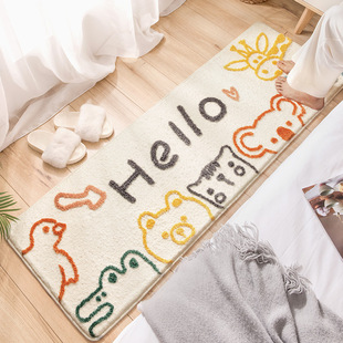 蔓越家 地垫风卧室地毯夏季房间卡通床边毯少女家用儿童毛毯